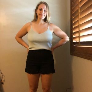 Black high waisted shorts